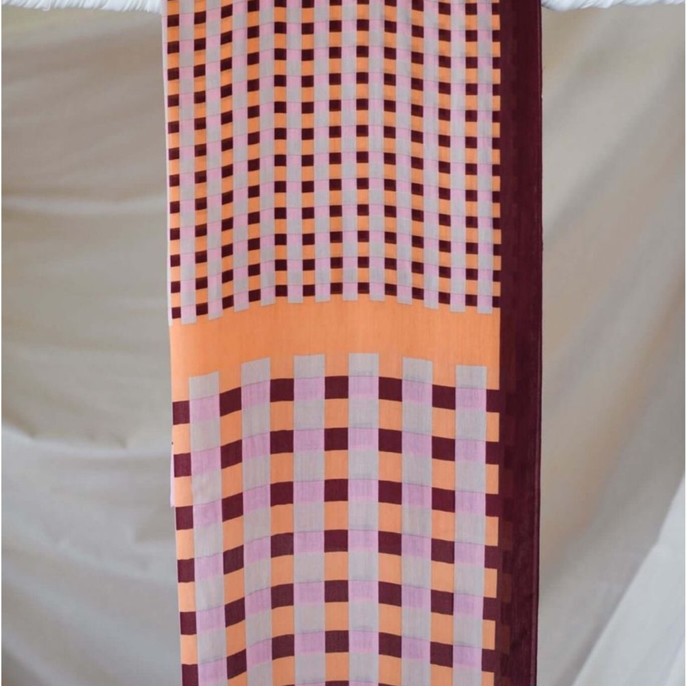 Vela Plaid Print Scarf